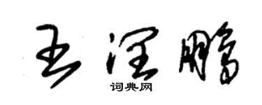 朱锡荣王润鹏草书个性签名怎么写