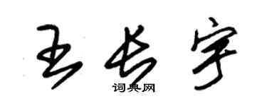 朱锡荣王长宇草书个性签名怎么写