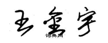 朱锡荣王金宇草书个性签名怎么写