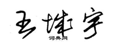 朱锡荣王城宇草书个性签名怎么写