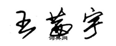 朱锡荣王茜宇草书个性签名怎么写