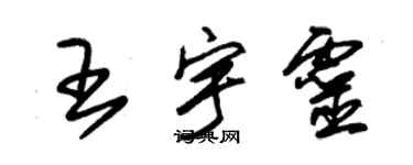 朱锡荣王宇灵草书个性签名怎么写