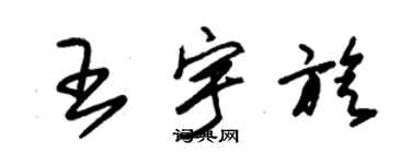 朱锡荣王宇旋草书个性签名怎么写