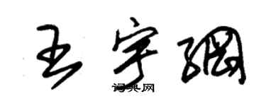 朱锡荣王宇纲草书个性签名怎么写