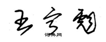朱锡荣王宁彪草书个性签名怎么写