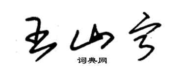朱锡荣王山宁草书个性签名怎么写