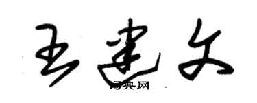 朱锡荣王建文草书个性签名怎么写