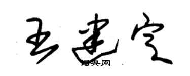 朱锡荣王建定草书个性签名怎么写