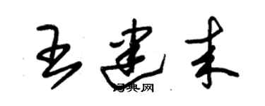 朱锡荣王建来草书个性签名怎么写