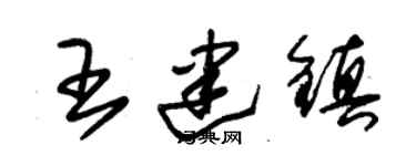 朱锡荣王建镇草书个性签名怎么写