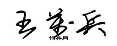 朱锡荣王万兵草书个性签名怎么写