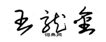 朱锡荣王龙金草书个性签名怎么写