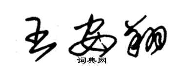 朱锡荣王安翔草书个性签名怎么写