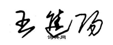 朱锡荣王进阳草书个性签名怎么写