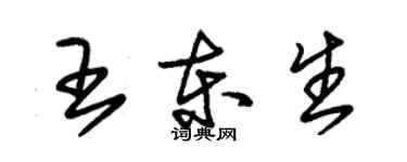 朱锡荣王东生草书个性签名怎么写