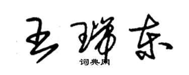 朱锡荣王瑞东草书个性签名怎么写