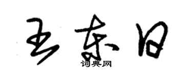 朱锡荣王东日草书个性签名怎么写