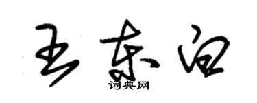 朱锡荣王东白草书个性签名怎么写
