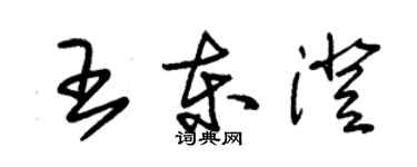 朱锡荣王东澄草书个性签名怎么写