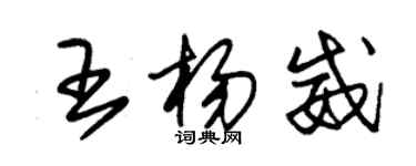 朱锡荣王杨威草书个性签名怎么写