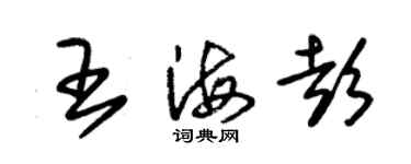 朱锡荣王海彭草书个性签名怎么写