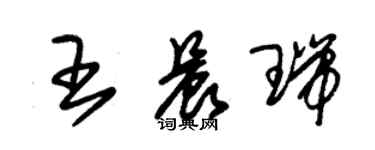 朱锡荣王晨瑞草书个性签名怎么写