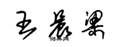 朱锡荣王晨梁草书个性签名怎么写