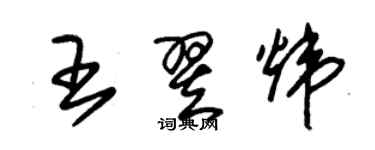 朱锡荣王翌炜草书个性签名怎么写