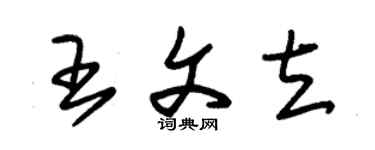 朱锡荣王文立草书个性签名怎么写
