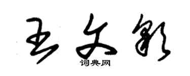 朱锡荣王文彩草书个性签名怎么写