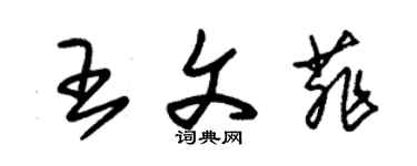朱锡荣王文菲草书个性签名怎么写