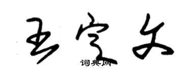 朱锡荣王定文草书个性签名怎么写