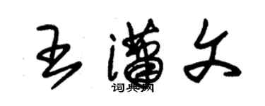 朱锡荣王潇文草书个性签名怎么写