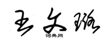 朱锡荣王文璐草书个性签名怎么写