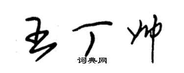 朱锡荣王丁帅草书个性签名怎么写