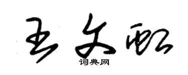朱锡荣王文虹草书个性签名怎么写