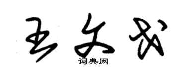 朱锡荣王文戈草书个性签名怎么写