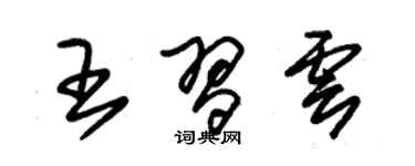 朱锡荣王习云草书个性签名怎么写