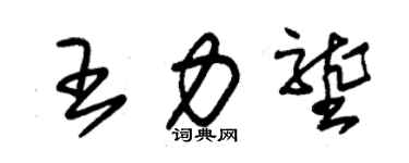 朱锡荣王力垄草书个性签名怎么写