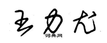 朱锡荣王力尤草书个性签名怎么写