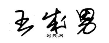 朱锡荣王成男草书个性签名怎么写