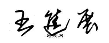 朱锡荣王进展草书个性签名怎么写