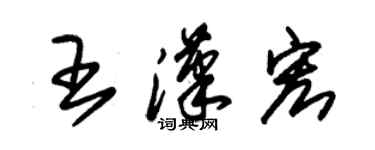 朱锡荣王汉宏草书个性签名怎么写