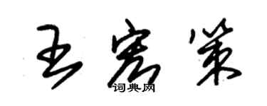 朱锡荣王宏策草书个性签名怎么写