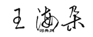 骆恒光王海朵草书个性签名怎么写