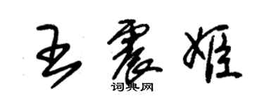 朱锡荣王震姬草书个性签名怎么写
