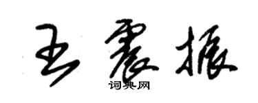 朱锡荣王震振草书个性签名怎么写