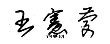 朱锡荣王宪庆草书个性签名怎么写