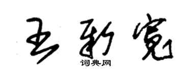 朱锡荣王新宽草书个性签名怎么写