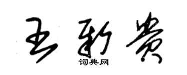 朱锡荣王新贵草书个性签名怎么写
